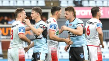 In the curtain-raiser on Sunday at PointsBet, Cronulla's under-21s went to the break down 10-6 but came home winners. Picture John Veage